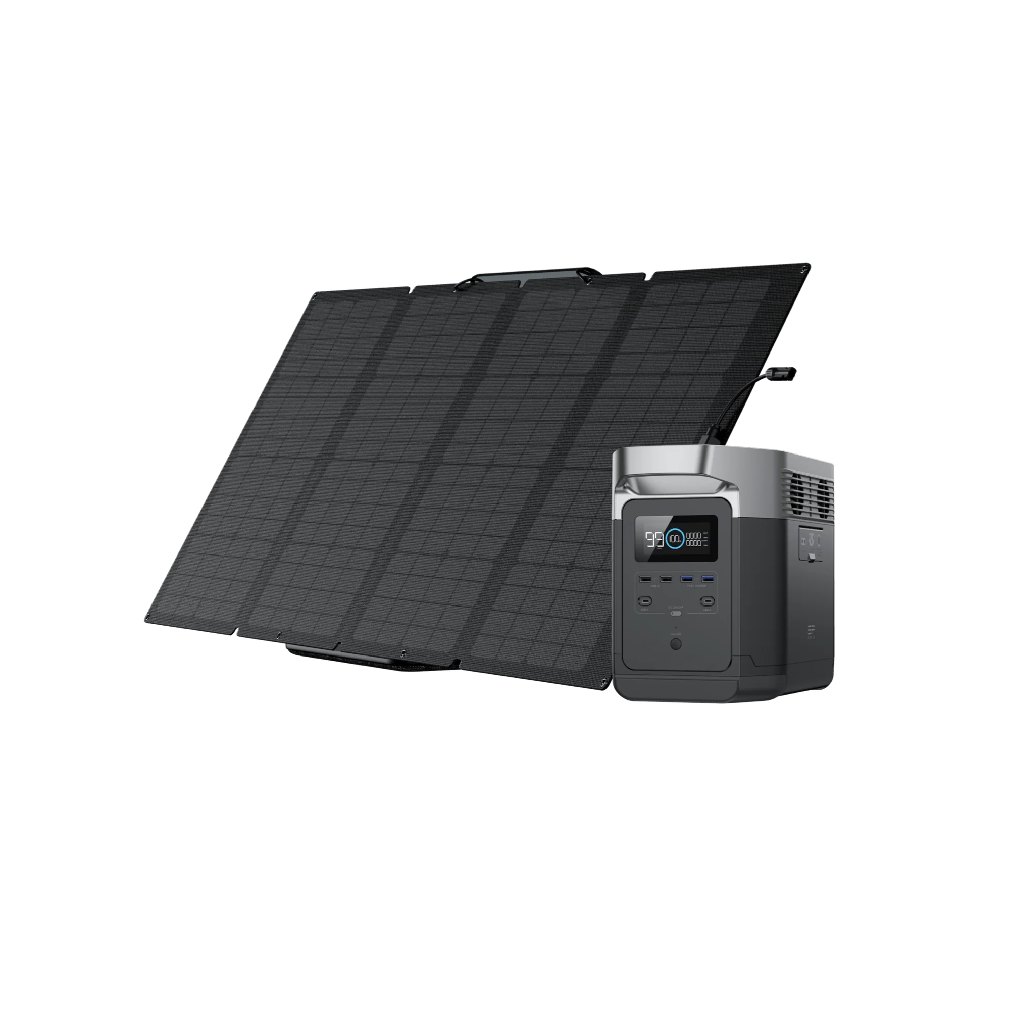 EcoFlow DELTA Portable Power Station (1300) with 160W Solar Panel (PV160W)