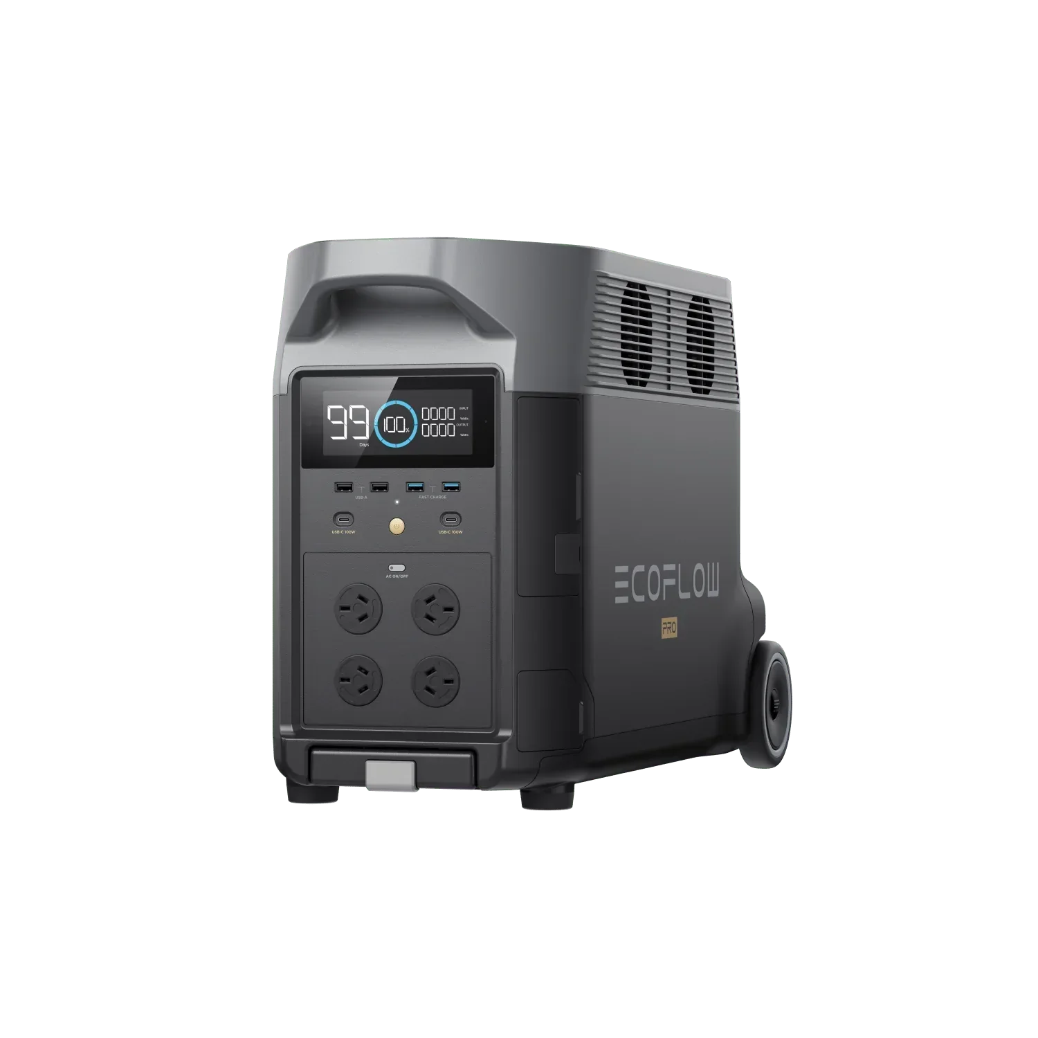 EcoFlow DELTA Pro Portable Power Station + Smart Generator (Dual Fuel) + Adapter