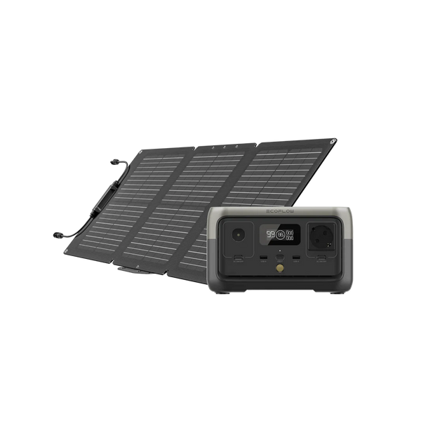 EcoFlow RIVER 2 Portable Power Station with 60W Solar Panel (PV60W)
